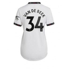 Manchester United Donny van de Beek #34 kläder Kvinnor 2022-23 Bortatröja Kortärmad
